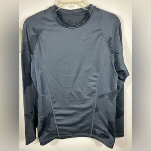 Nike Pro HyperWarm Shirt Men’s S Gray Long Sleeve Camouflage Fitted Activewear‎